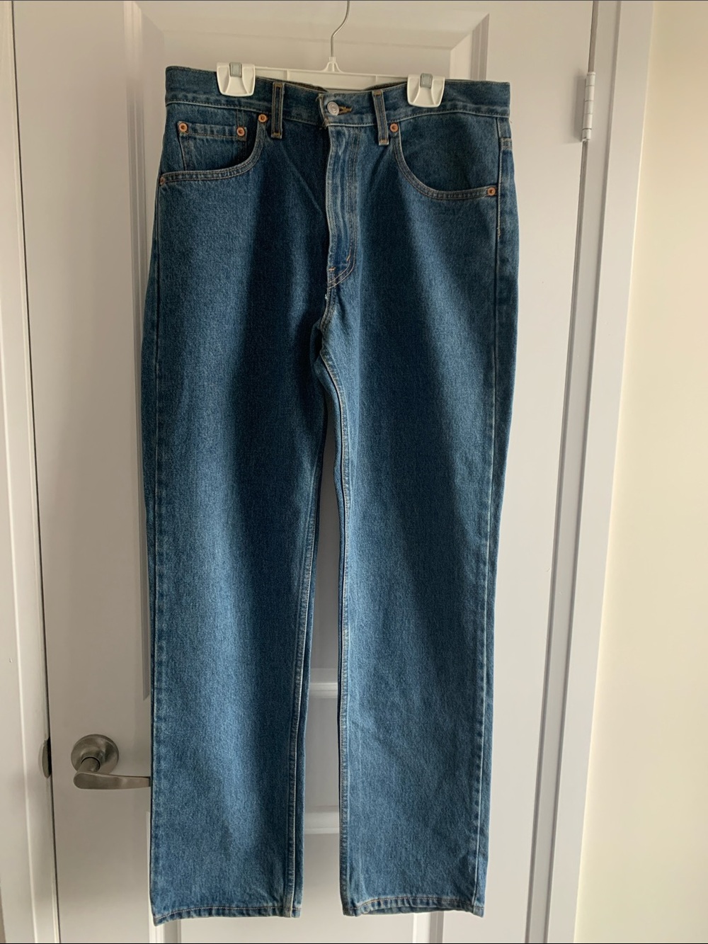 Vintage Levi's 516 Blue Slim Fit Straight Leg Jeans 34”x32”